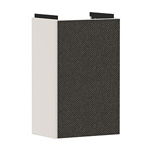 Meuble vasque Hansgrohe Xevolos E 54167660 340 x 555 x 245 mm, ouverture à gauche, beige sable mat, revêtement textile gris foncé