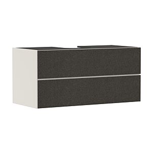 hansgrohe Xevolos E Waschtischunterschrank 54194660 1180x555x550mm, 2 Schubladen, sandbeige matt, Textil dunkelgrau