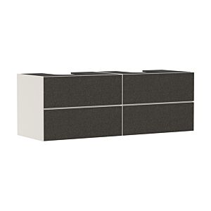hansgrohe Xevolos E Waschtischunterschrank 54200660 1570x555x550mm, 4 Schubladen, sandbeige matt, Textil dunkelgrau