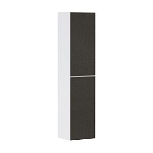 Armoire haute Hansgrohe Xevolos E 54218660 400 x 360 x 1760 mm, gauche, blanc mat, revêtement textile gris foncé