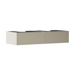 hansgrohe Xevolos E vanity unit 54317390 1370x550x275mm, 2 drawers, sand beige matt, bronze structure