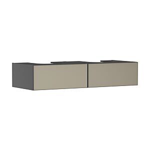 hansgrohe Xevolos E vanity unit 54318390 1370x550x275mm, 2 drawers, slate grey matt, bronze structure