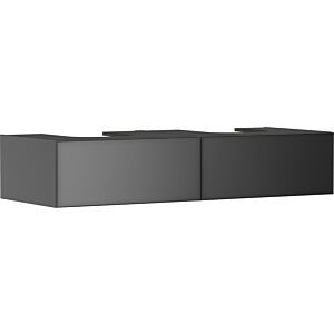 hansgrohe Xevolos E vanity unit 54318770 1370x550x275mm, 2 drawers, slate grey matt, slate grey metallic