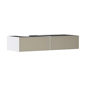hansgrohe Xevolos E Waschtischunterschrank 54319390 1370x550x275mm, 2 Schubladen, links, mattweiß, bronze Struktur