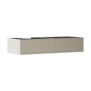 hansgrohe Xevolos E vanity unit 54320390 1370x550x275mm, 2 drawers, left-hand opening, sand beige matt, bronze texture