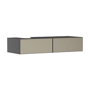 hansgrohe Xevolos E vanity unit 54321390 1370x550x275mm, 2 drawers, left-hand opening, slate grey matt, bronze texture
