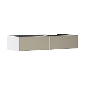 Meuble vasque Hansgrohe Xevolos E 54322390 1370 x 550 x 275 mm, 2 tiroirs, ouverture à droite, blanc mat, texture bronze
