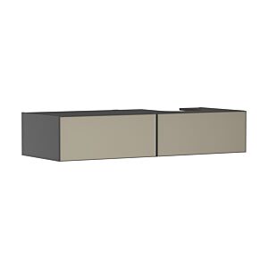 hansgrohe Xevolos E Waschtischunterschrank 54324390 1370x550x275mm, 2 Schubladen, rechts, schiefergrau matt, bronze Struktur