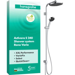 hansgrohe Activera S système de douche 240 28074000 1 type de jet à économie d&#39;eau Reno Varia, chromé