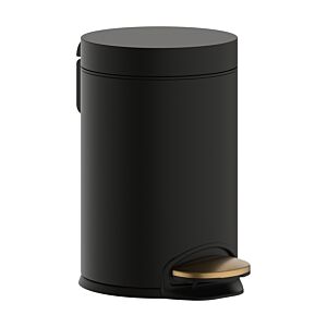Poubelle à pédale Hansgrohe AddStoris 41775140, capacité 3 l, pose libre, bronze brossé