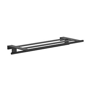 hansgrohe AddStoris S Handtuchablage 41781670 mit Handtuchhalter, Wandmontage, matt schwarz