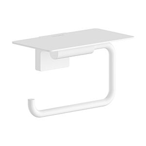 hansgrohe AddStoris S toilet paper holder 41789700 with shelf, matt white