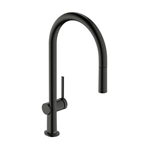 hansgrohe Talis M54 Spültischarmatur 72802340 mit Ausziehauslauf, 1jet, brushed black chrome