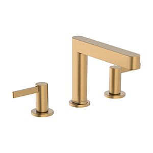 Mitigeur lavabo 3 trous Hansgrohe Finoris 110, référence 76033140, avec bonde à ouverture par pression, finition bronze brossé