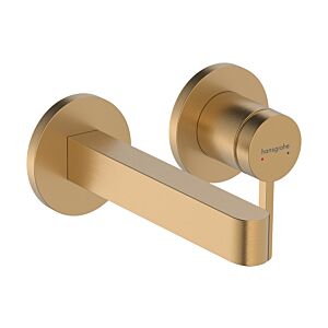 Kit d&#39;installation hansgrohe Finoris 76051140 pour mitigeur de lavabo encastré, fixation murale, saillie 168 mm, bronze brossé