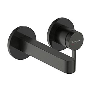 hansgrohe Finoris installation set 76051340 concealed basin mixer, for wall mounting, projection 168 mm, brushed black chrome
