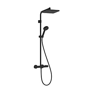 Système de douche Hansgrohe Activera Q 28748670, pommeau de douche 290 x 180 mm, 1 jet, noir mat