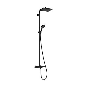 Système de douche Hansgrohe Activera Q 28753670, pommeau de douche 290 x 180 mm, 1 jet, noir mat