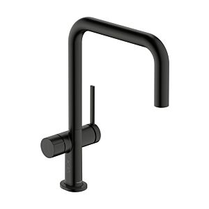 hansgrohe Talis M54 kitchen sink mixer tap 72807340 appliance shut-off valve, 1 jet, brushed black chrome