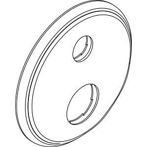 hansgrohe Rosette Axor Montreux Thermostat UP 98638830 Ab-/Umstellventil polished nickel