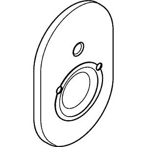 hansgrohe rosette, bain encastré chrome 95011000