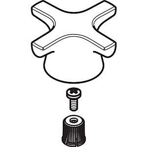 hansgrohe handle Logis Classic pillar tap 92524000 hot water chrome