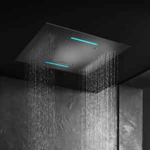 Herzbach Living Spa colored light rain shower 11.695000.2.01 Stainless Steel polished, 950x950mm, rain / spray / flood