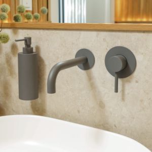 Herzbach Deep Gray final assembly set 23.203756.1.06 160 mm, concealed basin mixer, gray matt
