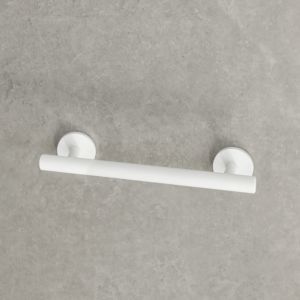 Herzbach Deep White Wannengriff/Handtuchhalter 23.817000.1.07 300mm, Wandmontage, Befestigung verdeckt, weiß matt