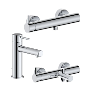 Herzbach SIRO Badarmaturen Set Waschtisch, Wanne, Dusche