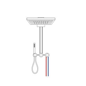 Herzbach MODUL7 raccord de lavabo 70.702102.1.09 ensemble fini 210mm acier inoxydable