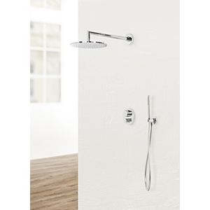 Herzbach Design New Regenbrause 11600300101 Ø 300 mm, chrom, rund, mit Clean-Effekt