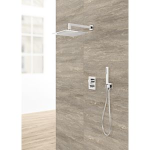 Herzbach Living Spa Kopfbrause 11600300201 chrom, 300 x 300 mm, Slim 8 mm, Clean-Effekt
