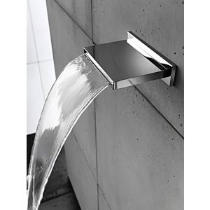 Herzbach Living Spa Schwallauslauf 11694000101 Edelstahl poliert, Wandmontage