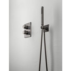 Herzbach Living Spa Wannenset 21.914400.1.40 Black Steel, mit Handbrause und Schlauch