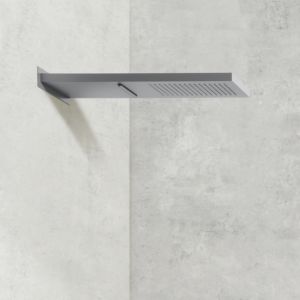 Douche de pluie Herzbach Deep Grey 23.661600.2.06 537 x 165 mm, pour montage mural, gris mat