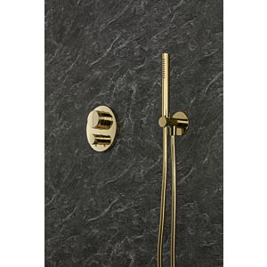 Herzbach LIVING SPA tub set ABG holder 70 30.914400.1.03 round hand shower 1500mm PVD gold