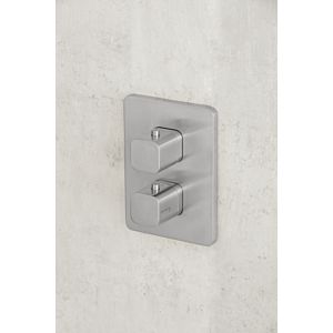 Kit de finition Herzbach Ceo 36.503050.4.14 thermostat encastré, pour 2 sorties, finition inox