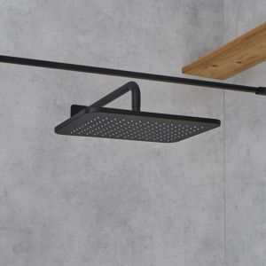 Douche de pluie Herzbach Deep Black 36.672740.1.12 270 x 420 mm, noir mat