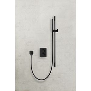 Ensemble de barre murale Herzbach Deep Black 36.690276.1.12 900mm, réglable en continu, noir mat