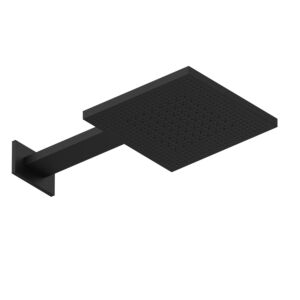 Douche de pluie murale Herzbach LIVING SPA TWIN FLOW 11.044277.1.12 300x300mm, noir mat