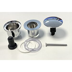 Herzbach LIVING PUSH drain valve with/without 11.462500.1.01 storage function round chrome