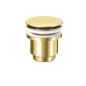 Herzbach LIVING PUSH drain valve with/without 11.462500.1.03 storage function round PVD Gold