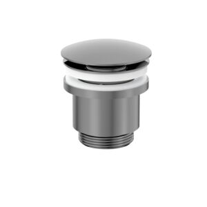Herzbach LIVING PUSH drain valve with/without 11.462500.1.06 storage function round gray matt