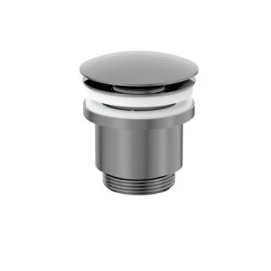 Herzbach LIVING PUSH drain valve with/without 11.462500.1.06 storage function round gray matt