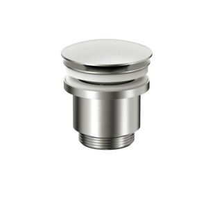 Herzbach LIVING PUSH Ablaufventil mit/ohne 11.462500.1.09 Staufunktion rund Edelstahl
