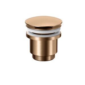Herzbach LIVING PUSH drain valve with/without 11.462500.1.39 storage function, round, copper steel