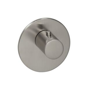 Herzbach Logic XL final assembly set 11.500100.1.09 for single thermostat module, d= 116mm, brushed stainless steel