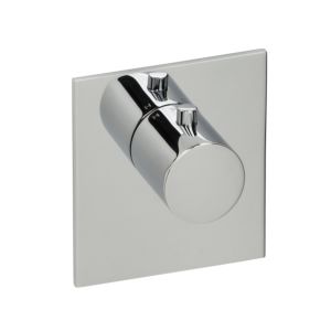 Kit de montage final Herzbach Logic XL 11.500100.2.01 pour module de thermostat simple, 110x100mm, chromé