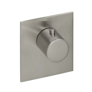 Kit de montage final Herzbach Logic XL 11.500100.2.09 pour module de thermostat simple, 110x100mm, acier inoxydable brossé